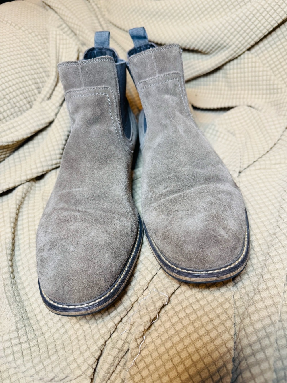 Public Opinion Men's Suede Chelsea Boots - Gray, brown pre loved
